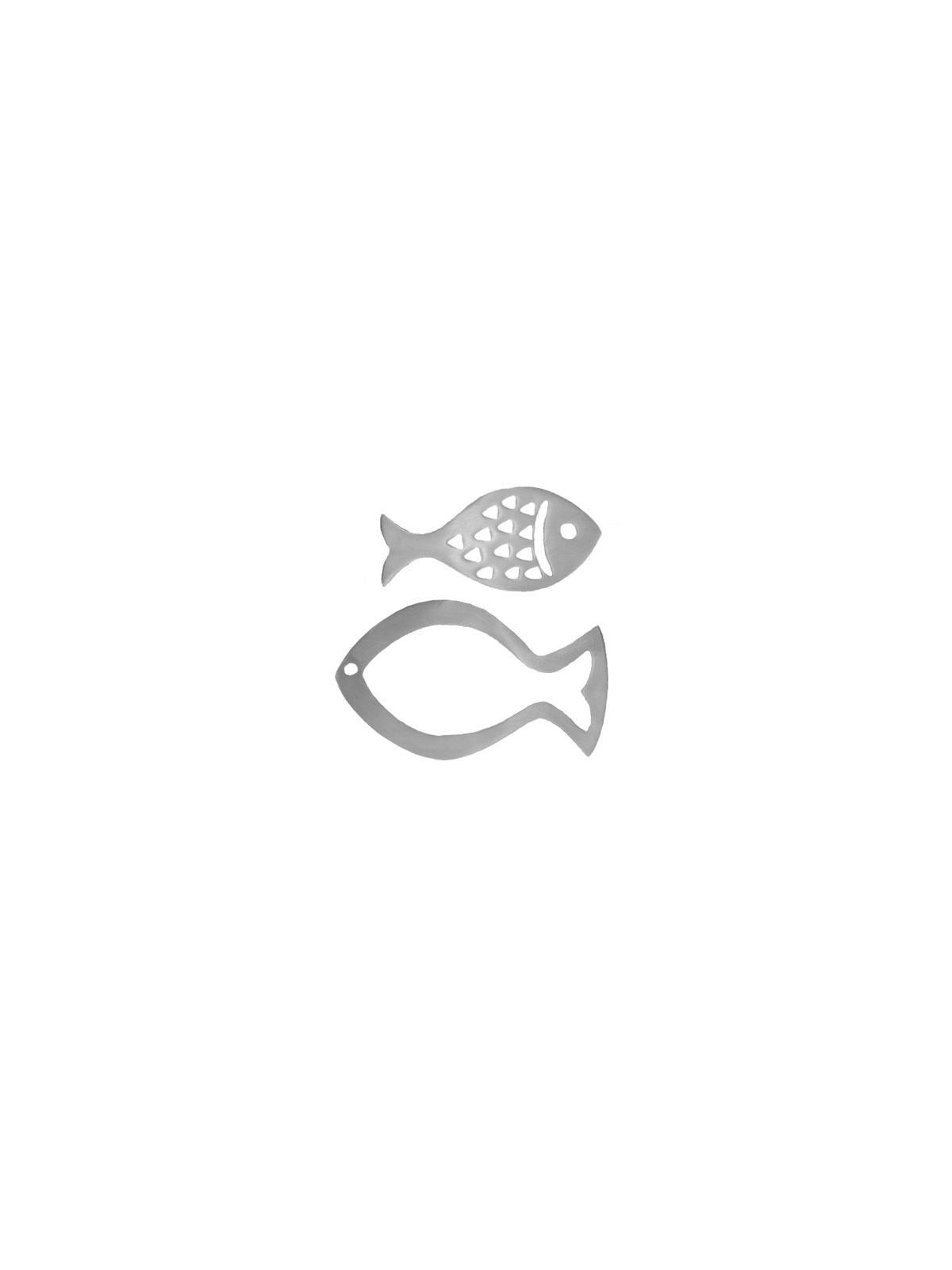 Yair Emanuel Aluminum 2-Piece Trivet Set - Fish