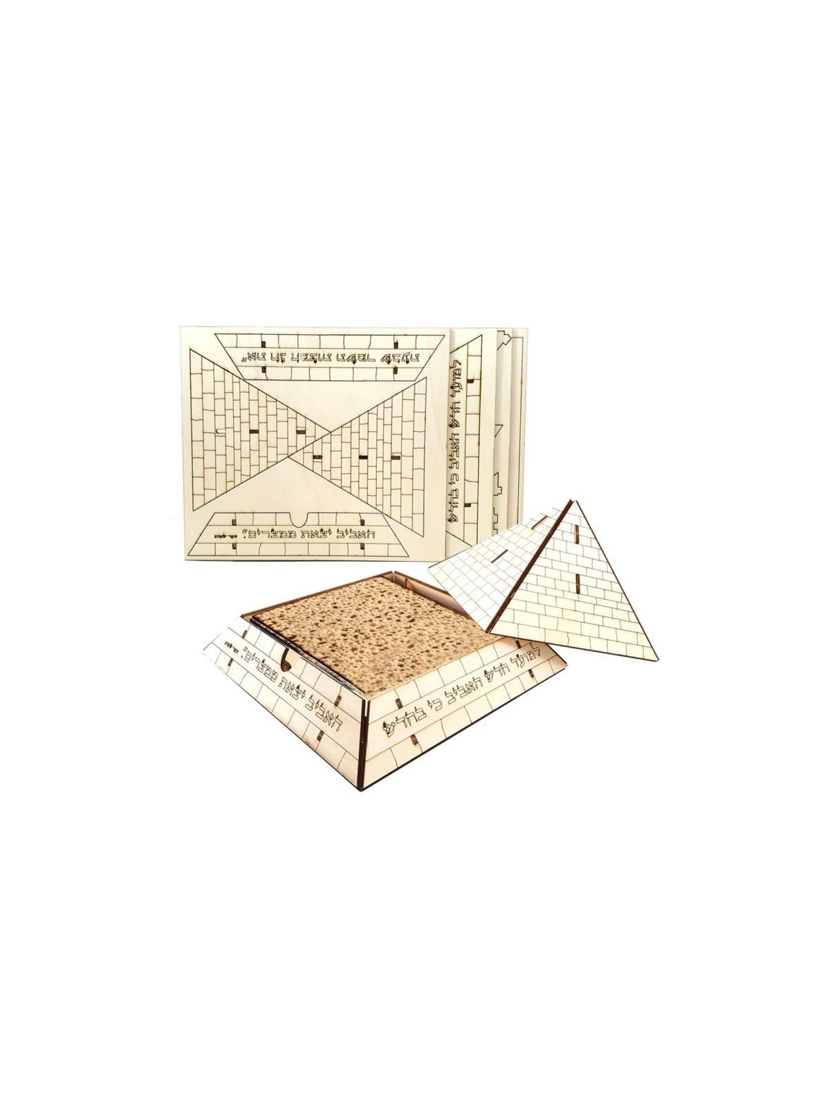 Pyramid Matzah Holder: Do-It-Yourself 3D Puzzle Kit