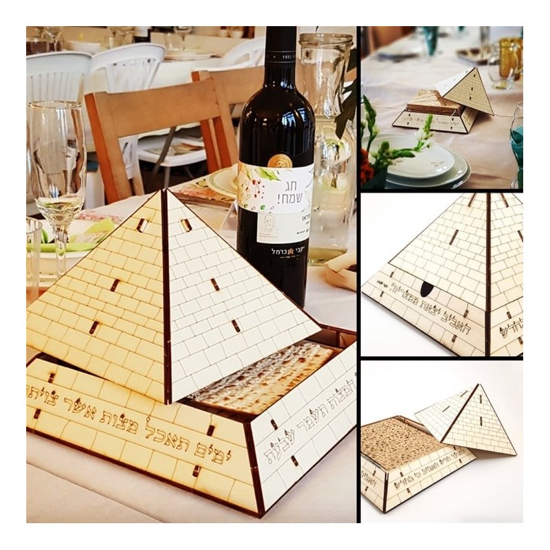 Pyramid Matzah Holder: Do-It-Yourself 3D Puzzle Kit
