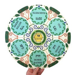 Ornate Multicolored Seder Plate: Do-It-Yourself 3D Puzzle Kit