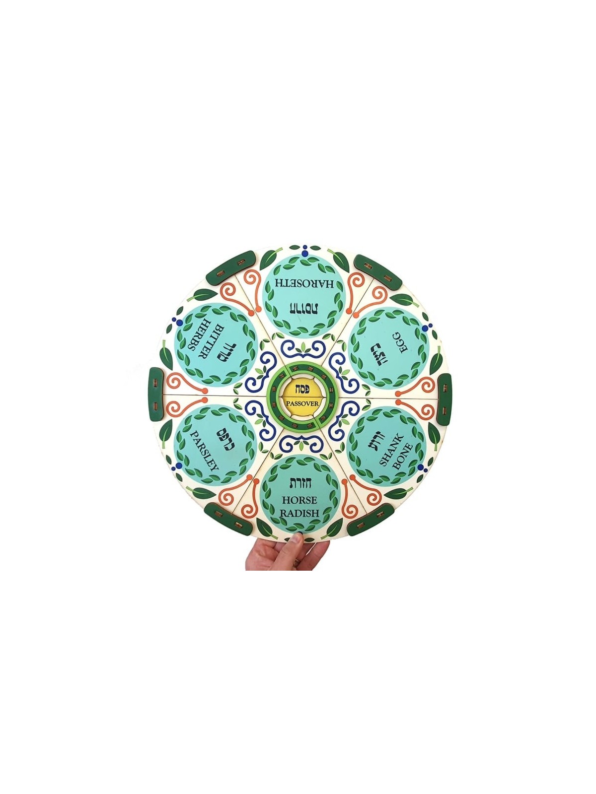 Ornate Multicolored Seder Plate: Do-It-Yourself 3D Puzzle Kit
