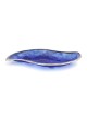 Handcrafted Sterling Silver Plated Glass Wavy Serving Tray - Color Opt