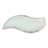 Handcrafted Sterling Silver Plated Glass Wavy Serving Tray - Color Opt