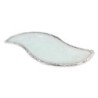 Handcrafted Sterling Silver Plated Glass Wavy Serving Tray - Color Opt