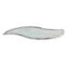 Handcrafted Sterling Silver Plated Glass Wavy Serving Tray - Color Opt