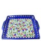 Armenian Ceramic Matzah Plate - Floral Motif