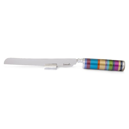 Yair Emanuel Colorful Rings Challah Knife