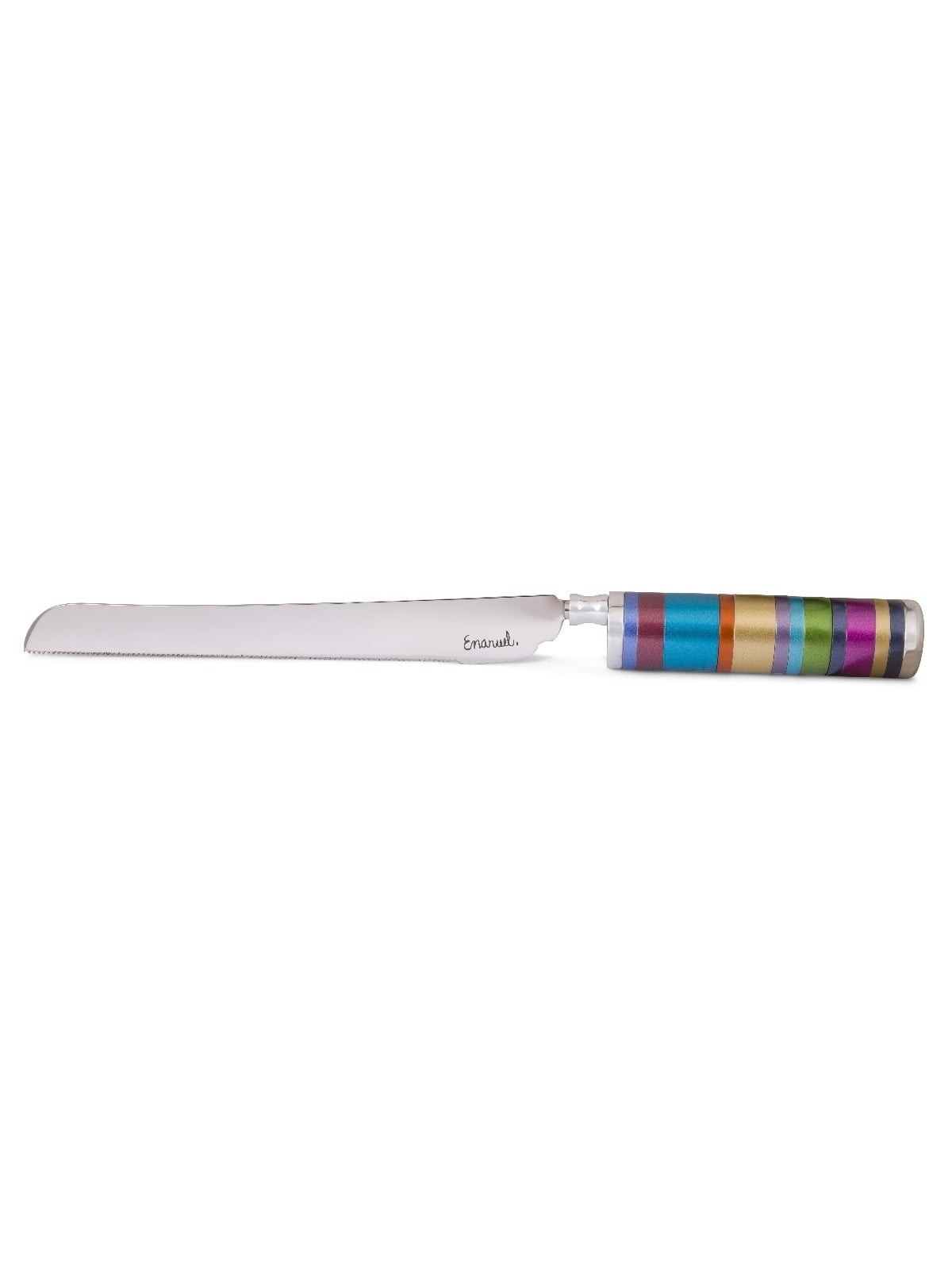 Yair Emanuel Colorful Rings Challah Knife
