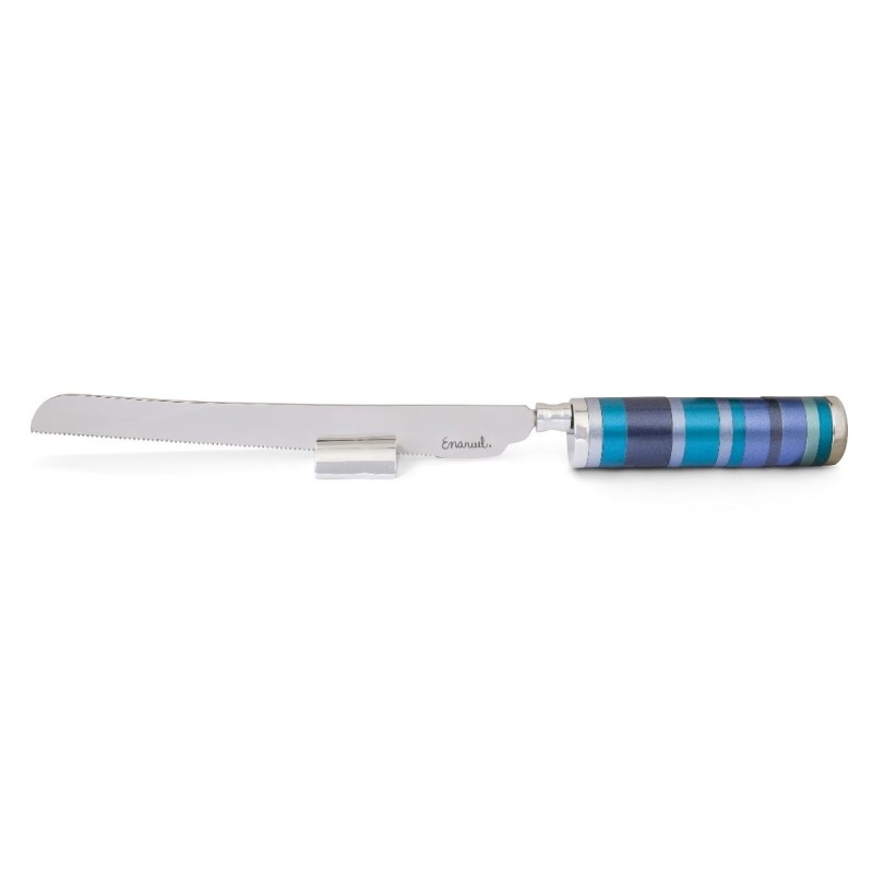 Yair Emanuel Colorful Rings Challah Knife