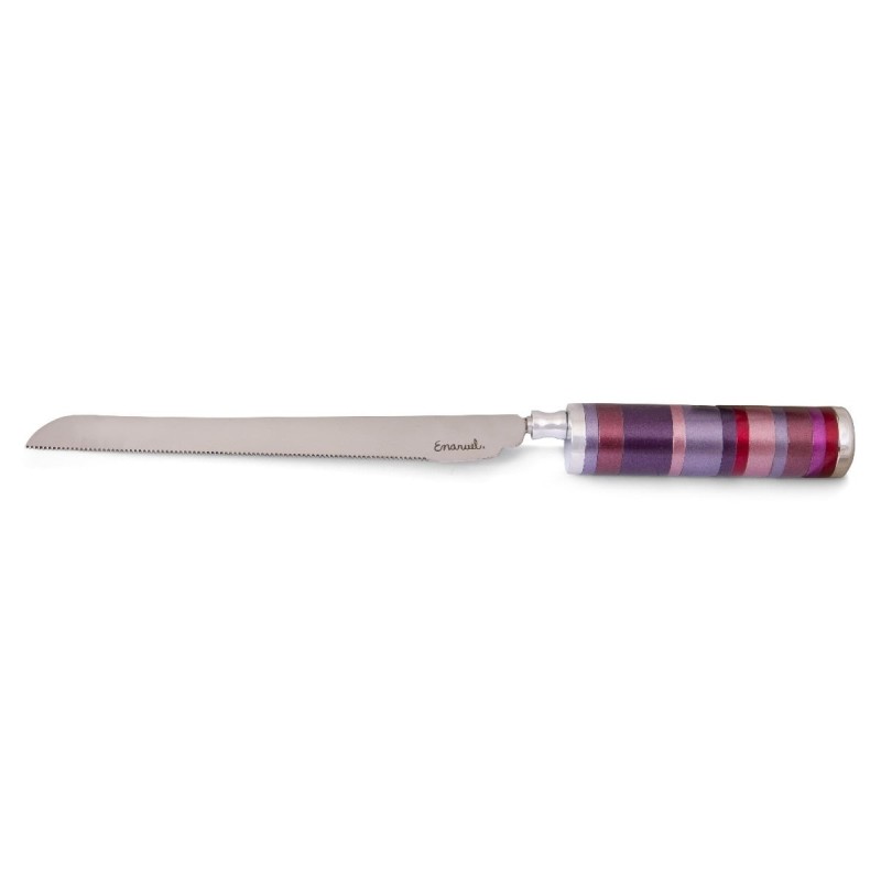 Yair Emanuel Colorful Rings Challah Knife