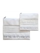 Tallit and Tefillin Bag Set Off White Faux ... | Talit & Tefillin Bags