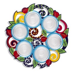 Designer Seder Plate With Pomegranates By Dorit Judaica