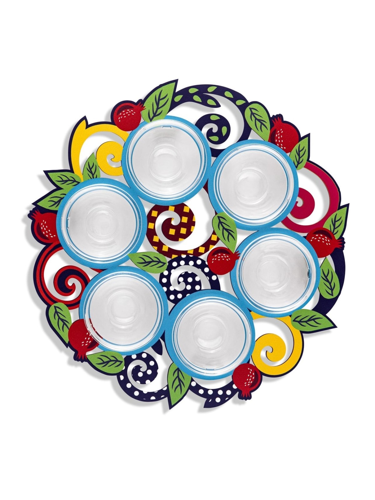 Designer Seder Plate With Pomegranates By Dorit Judaica