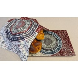 Dorit Judaica Challah Board With Mandala Pattern and Shabbat Verses