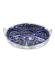 8-Piece Service Tray Set - Flowers (Blue & White). Armenian Ceramic