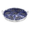 8-Piece Service Tray Set - Flowers (Blue & White). Armenian Ceramic