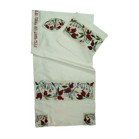 Rikmat Elimelech Silk Rimonim Tallit | Rikmat Elimelech Tallit