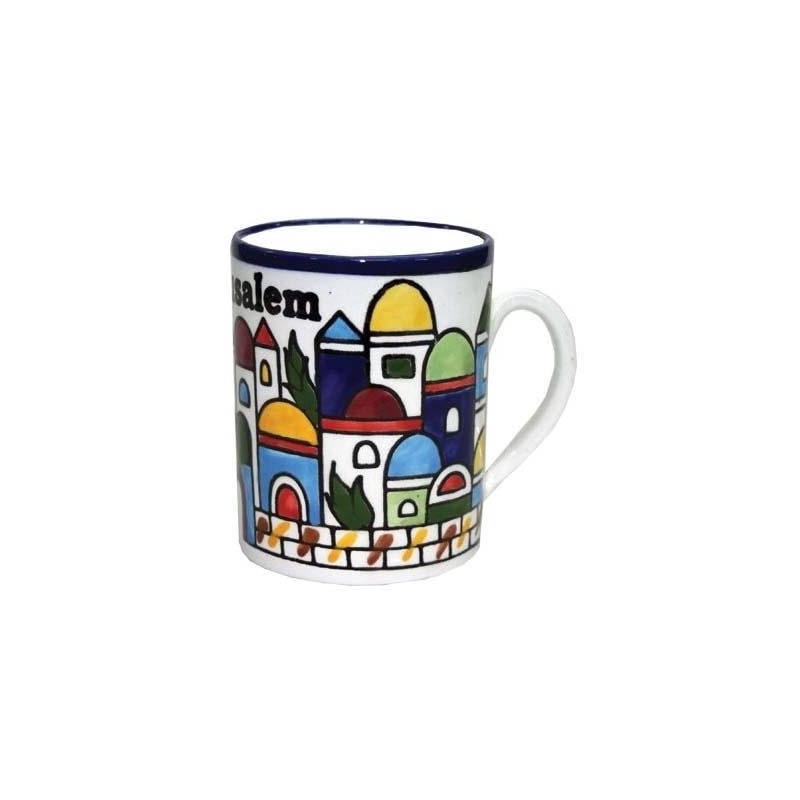 Coffee Mug - Jerusalem (Stencil). Armenian Ceramic