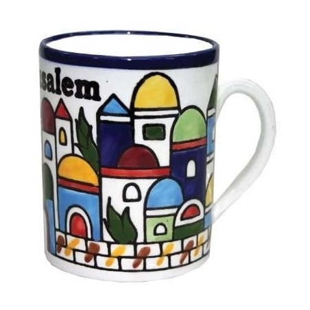 Coffee Mug - Jerusalem (Stencil). Armenian Ceramic