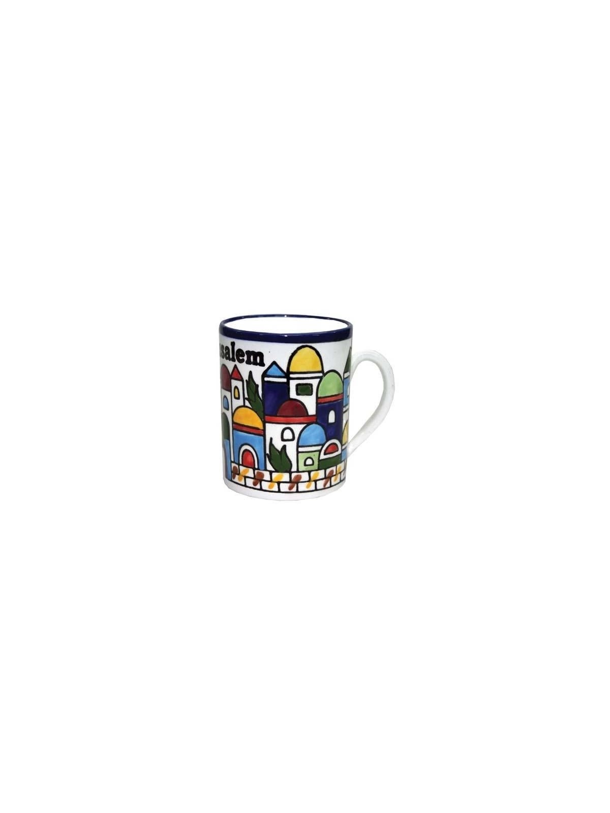 Coffee Mug - Jerusalem (Stencil). Armenian Ceramic