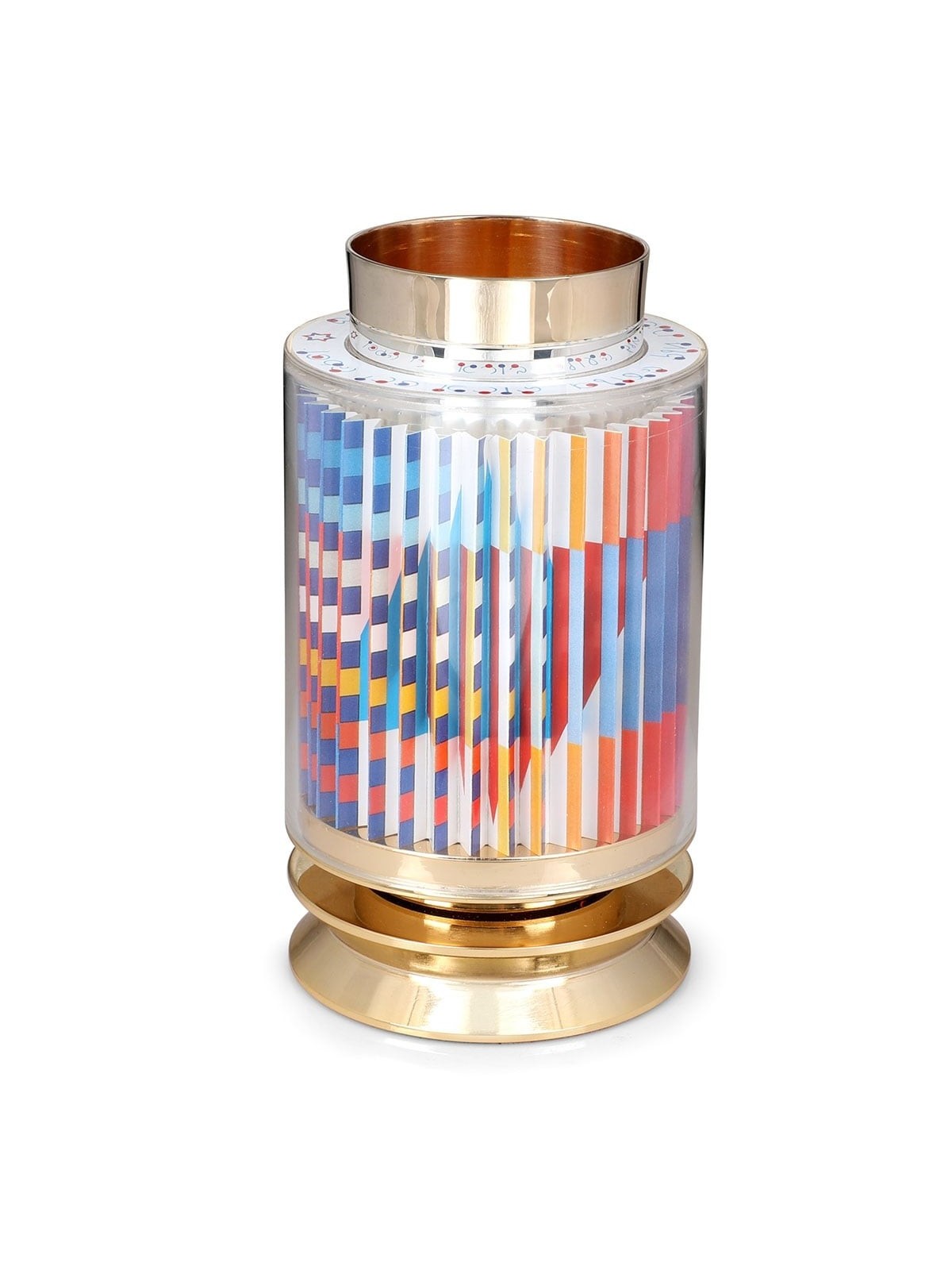 The Agam Rainbow 24K Gold-Plated Revolving Star of David Kiddush Cup