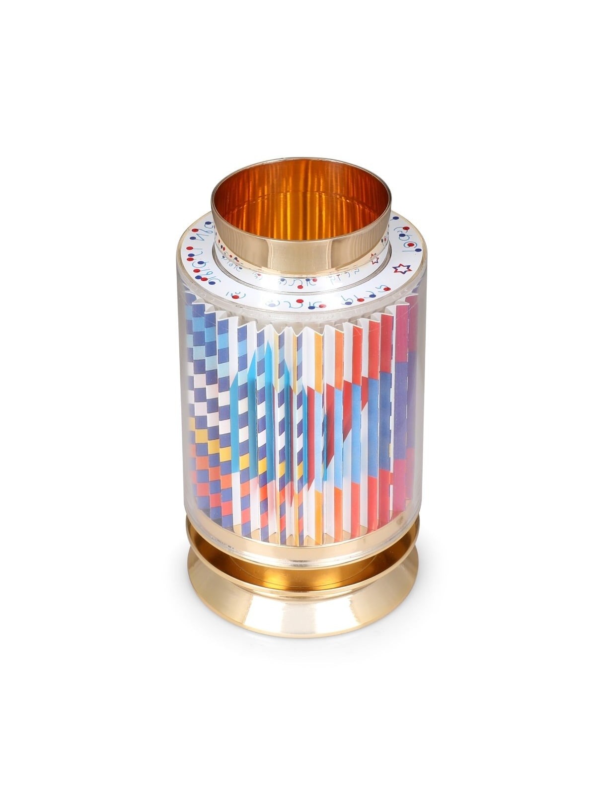The Agam Rainbow 24K Gold-Plated Revolving Star of David Kiddush Cup