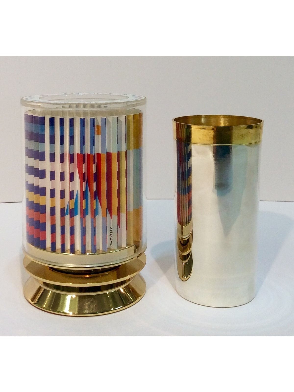The Agam Rainbow 24K Gold-Plated Revolving Star of David Kiddush Cup