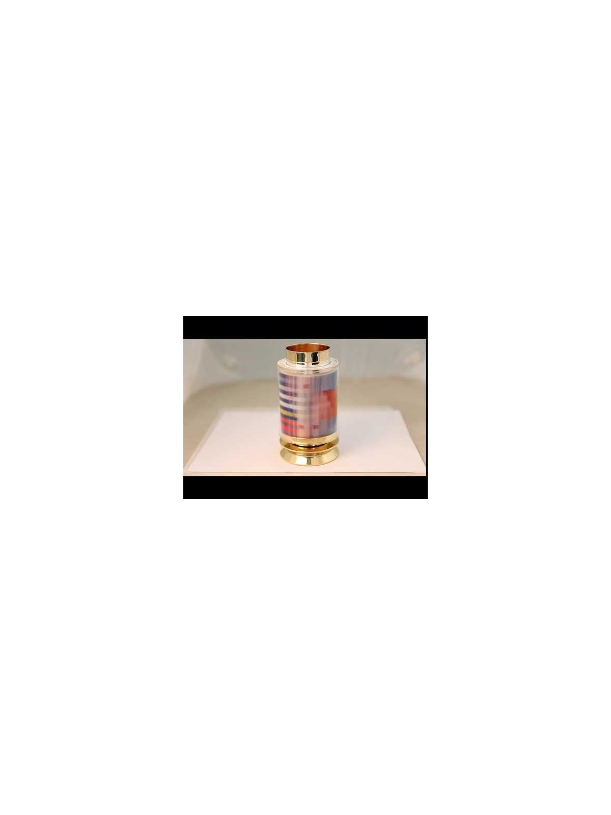 The Agam Rainbow 24K Gold-Plated Revolving Star of David Kiddush Cup