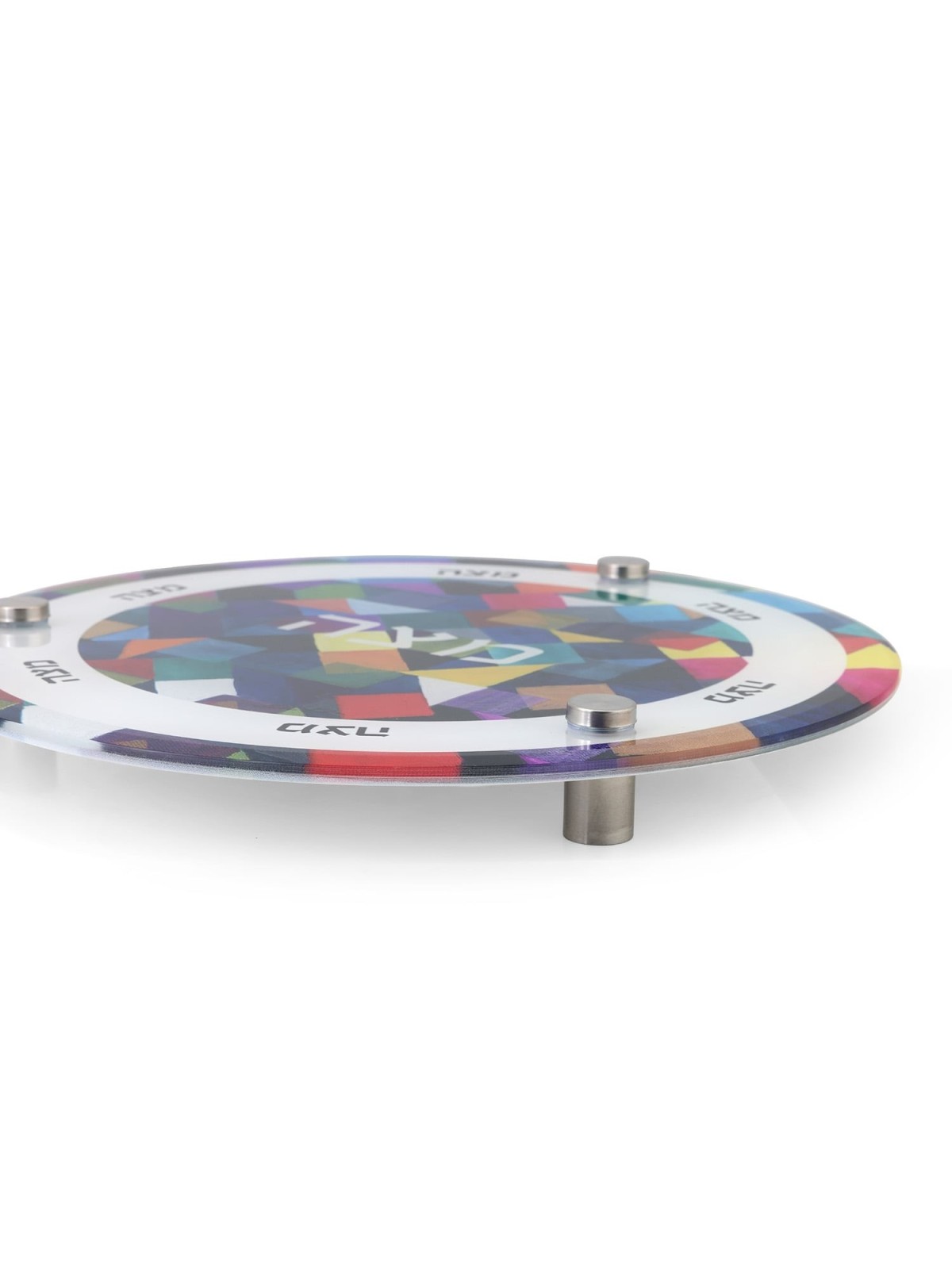 Jordana Klein Modern Cube Design Glass Matzah Plate