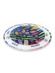 Jordana Klein Joyful Passover Glass Seder Plate with Jewish Symbols De