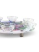 Jordana Klein Joyful Passover Glass Seder Plate with Jewish Symbols De
