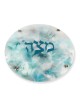 Jordana Klein Blue Marbled Glass Matzah Plate