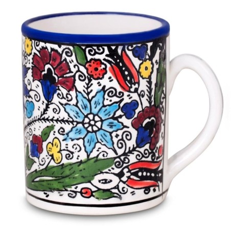Coffee Mug - Flowers. Armenian Ceramic