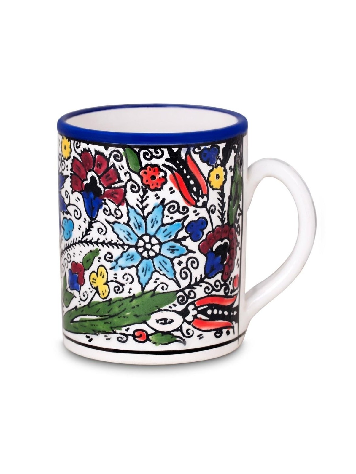 Coffee Mug - Flowers. Armenian Ceramic