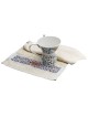 Dorit Judaica Pomegranates Netilat Yadayim Towel and Washing Cup Set