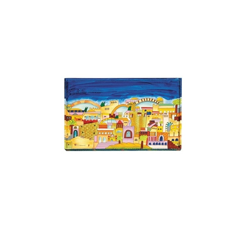 Yair Emanuel Wooden Challah Board, Knife and Stand - Jerusalem