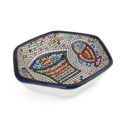 Fish Hexagonal Bowl. Armenian Ceramic