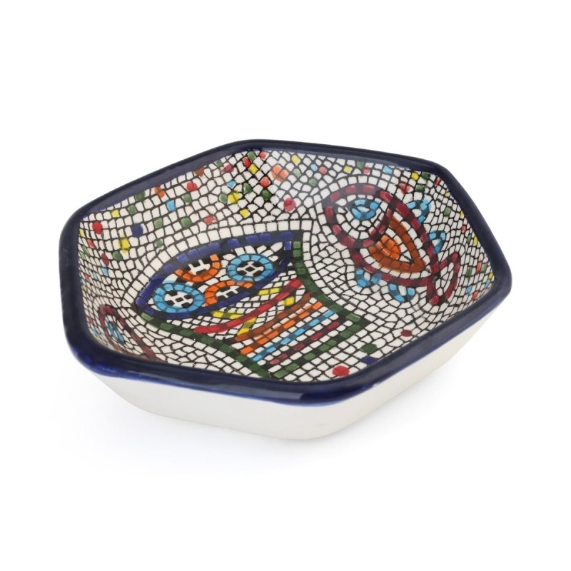 Fish Hexagonal Bowl. Armenian Ceramic