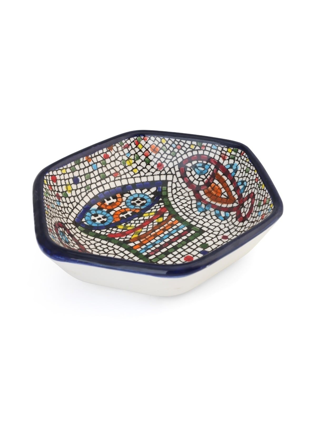 Fish Hexagonal Bowl. Armenian Ceramic