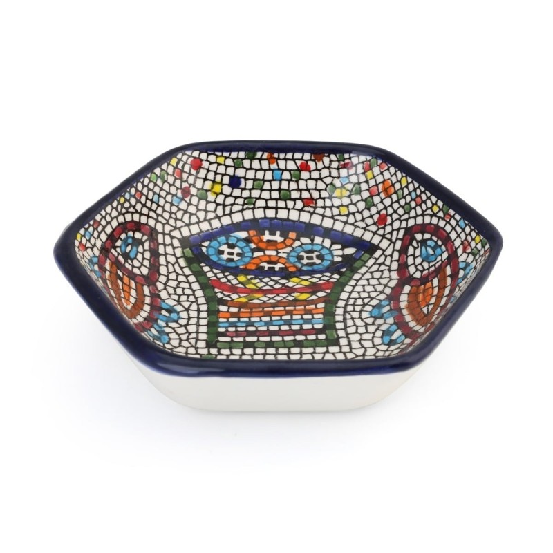 Fish Hexagonal Bowl. Armenian Ceramic