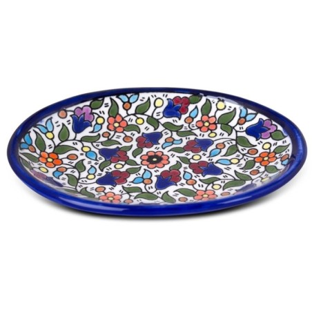 Flowers Oval Plate. Armenian Ceramic