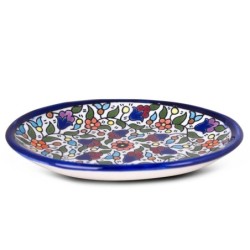 Flowers Oval Plate. Armenian Ceramic