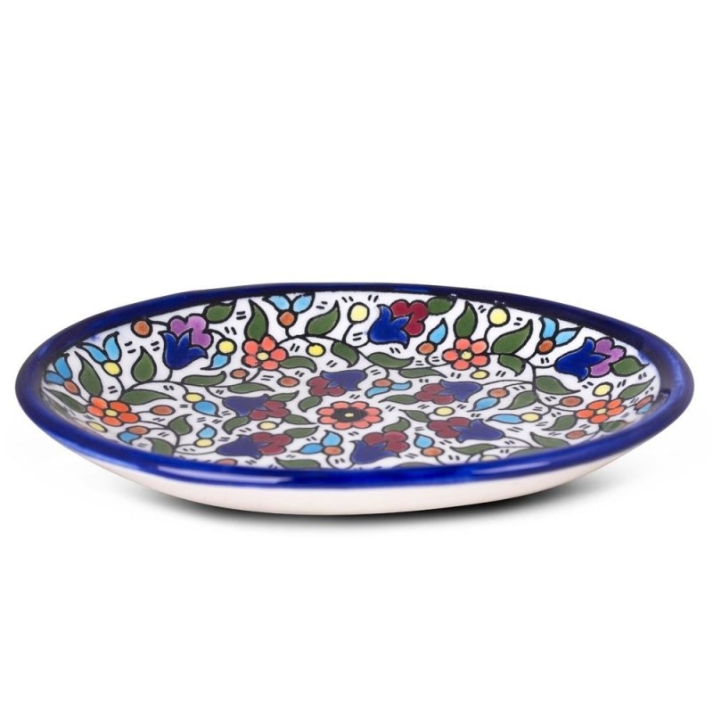 Flowers Oval Plate. Armenian Ceramic