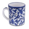 Blue and White Flowers Coffee Mug. Armenian Ceramic