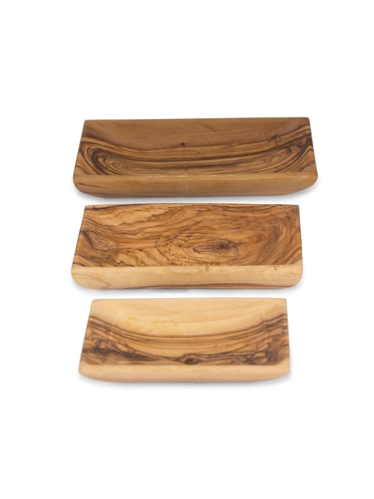 Olive Wood Deep Nesting Trays (Set of 3)