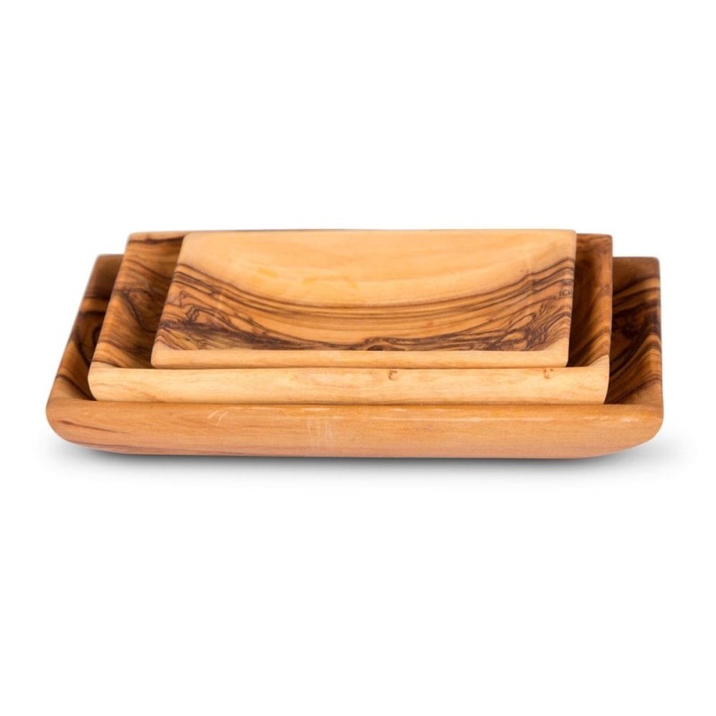 Olive Wood Deep Nesting Trays (Set of 3)