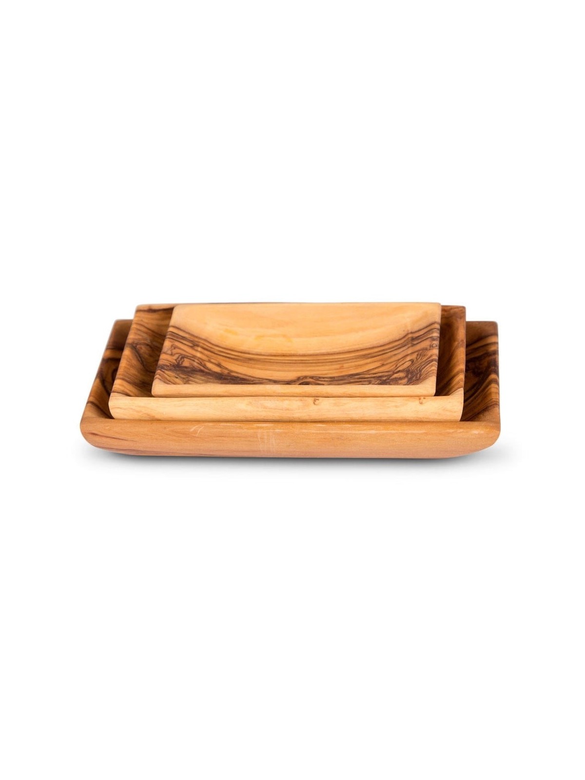 Olive Wood Deep Nesting Trays (Set of 3)