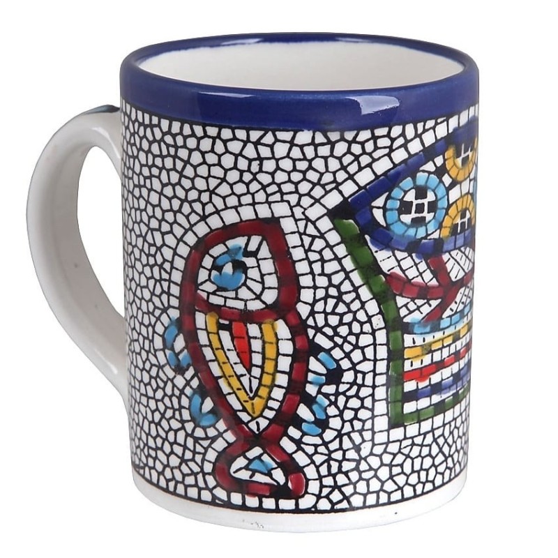 Mosaic Fish Mug (Tabgha). Armenian Ceramic