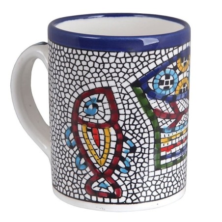 Mosaic Fish Mug (Tabgha). Armenian Ceramic