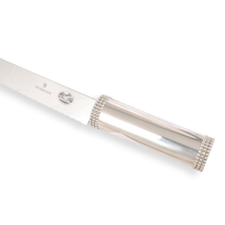 Bier Judaica 925 Sterling Silver 'Pearls' Challah Knife